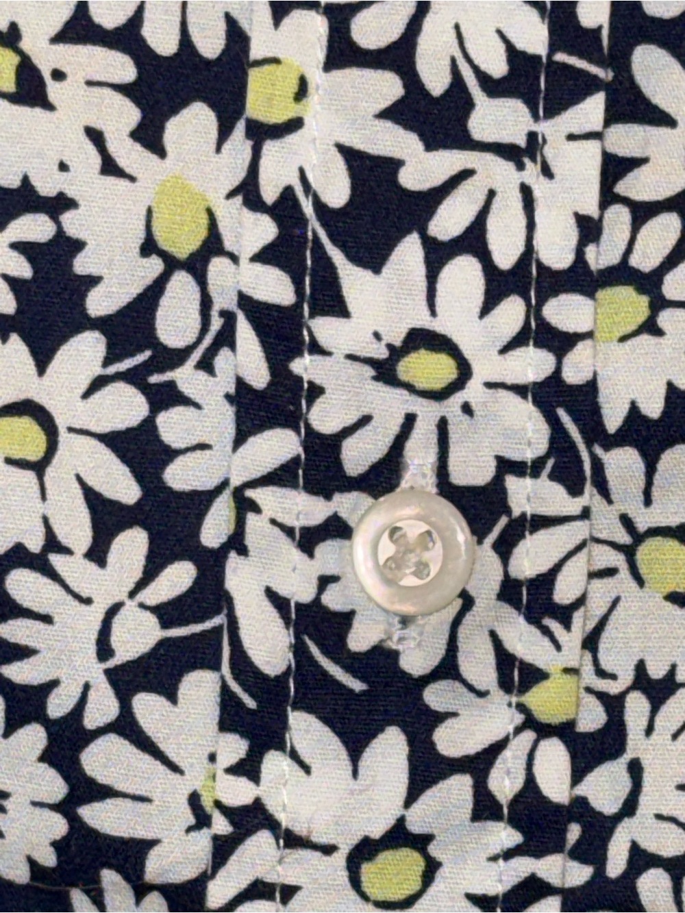 J. Crew Navy Floral Daisy Sleeveless Collared Camisole - Picture 7 of 10